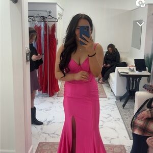 Sherri Hill Hot Pink Prom Dress